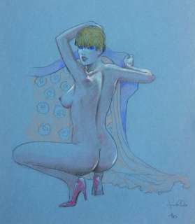 LEONE FROLLO Pin-up su carta azzurra | Little Nemo