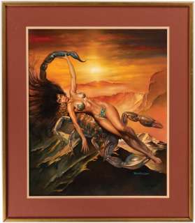 BORIS VALLEJO FANTASY ZODIAC "SCORPIO" 1988 CALENDAR ORIGINAL ART. | Hake’s