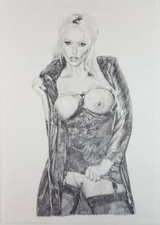 J. Misioteu - illustraz. origin. "Leather" - Page volante - (2015) | Catawiki