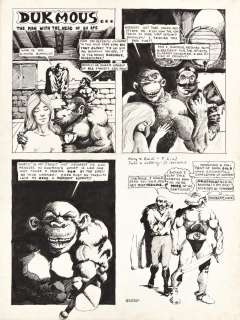 D. KARBONIK & F. LIND (RICHARD CORBEN 1940-2020) "Dukmous: The Man With The Head Of An Ape." from Fantagor #2 | Swann Galleries