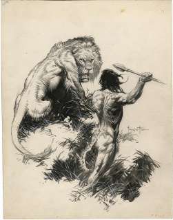 Lot 16: (Frazetta) Tarzan and the Golden Lion.