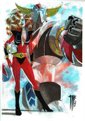 Philippe Bringel | Miss Actarus avec Goldorak ( promo de Noël) | 2DGalleries