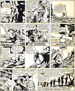 Hubinon | TIGER JOE Planche originale à l’encre de Chine, la dernière planche | Cornette de St Cyr