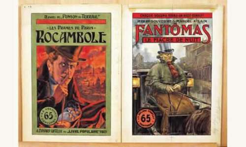 STARACE. Â«RocamboleÂ». Gouache sur carton pour la couverture du roman de | Tessier Sarrou