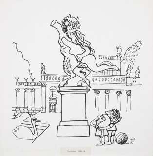 Jerzy Flisak (1930 - 2008) | Jerzy Flisak | "Pierwsza lekcja", ilustracja satyryczna | Desa Unicum