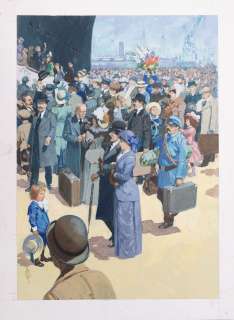 Jean Léon Huens... | Jean Léon HUENS (1921-1982) Embarquement sur le Transatlantique. Gouache... | Drouot Estimations