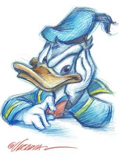 Donald Duck Last Chance - Original Drawing - Joan Vizcarra  - Art original | Catawiki