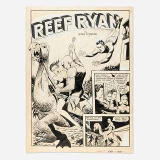 Lee Elias, Planet Comics #25 Splash Page 9 Original Art (Fiction House, 1943) | Landry Pop Auctions