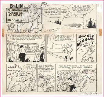 ColecciÃ³n completa de originales de Madorell: El abominable hombre de las nieves, del TBO de 1973