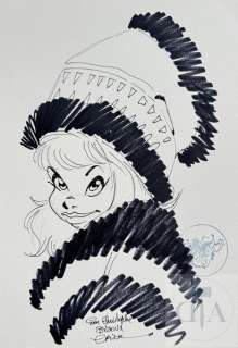 Crisse/Atalante. Dessin original illustrant un portrait de… | Dagoty