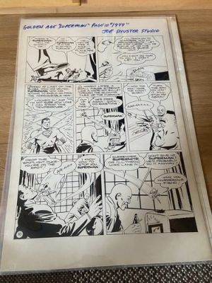 Superman Original Comic Art Joe Shuster Studio Golden Age 1944 page | eBay Europe