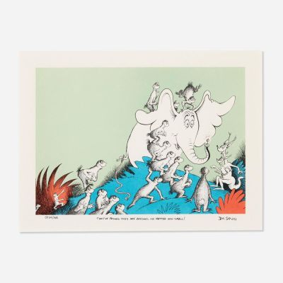 Lot 216 - Dr. Seuss, They’ve Proved They Are Persons, No Matter How Small (Dr. Seuss Enterprises, 2002) | Landry Pop Auctions