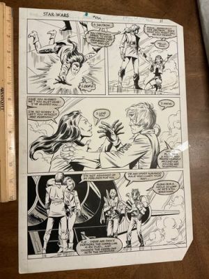 Vintage Star Wars Original Comic Book Art Marvel Ron Frenz 1984 Luke Skywalker
