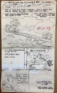  - Vic Lockman - Original Comic Script Artwork - Chip â€˜n‘ Dale  - (1979) 