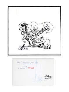 Franquin | Gaston, illustration Ã  l’encre de Chine représen… | Banque Dessinée