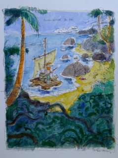 Cromheecke, Luc - Origineel coverontwerp in kleur - Het Godvrrgeten Eiland | Catawiki