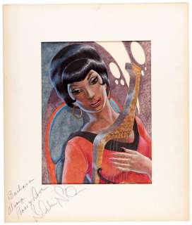 STAR TREK MATTED ORIGINAL ART LT. NYOTA UHURU PAINTING BY WENDY PINI AND SIGNED BY NICHELLE NICHOLS. | Hake’s