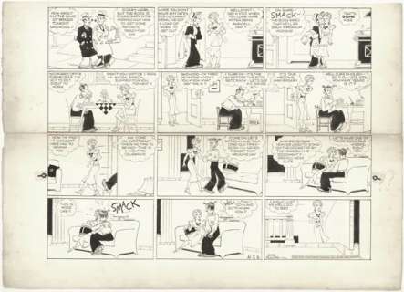 120: Young Blondie Sunday 11/28/37 original comic art | Russ Cochran