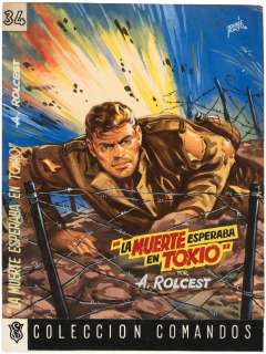 SPANISH WAR NOVEL #34 COVER ORIGINAL ART TO LA MUERTE ESPERABE EN TOKIO. | Hake’s