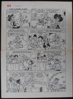 Jean-Pol | Original page + 4 matching films + colouring  - Kramikske van de bakker  - gag no. 434 | Catawiki