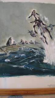 Follet, René - Dessin original en couleur - Une chevre surgit des profondeurs - Publié dans Spirou 3670 - (2008) | Catawiki