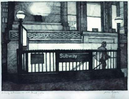 Hyman Miles (Né En 1962) | HYMAN Miles Â«Fourteenth Street Subway - NYCÂ» Recherche pour le New-Yor | Aponem