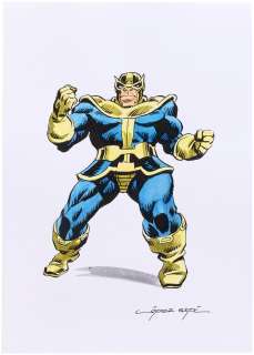 THANOS HAND COLORED PRINT BY RAFAEL LÓPEZ ESPÍ. | Hake’s