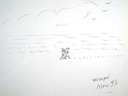 Sempe Jean Jacques Illustration... | SEMPE Jean Jacques Illustration représentant un couple... | Vermot et Associés