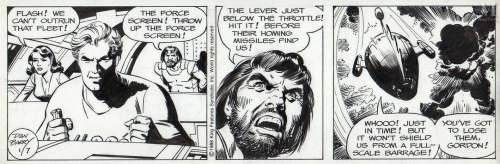 Barry, Dan (1923-1997) | Flash Gordon, daily strip du 7 janvier 1988 | Millon