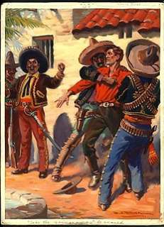 Eyles, Derek C.  - Originele tekening in kleur - Western - "Take the Gringo away", he roared - (1938) | Catawiki