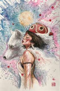 David Mack - Studio Ghibli Collection: Princess Mononoke Illustration