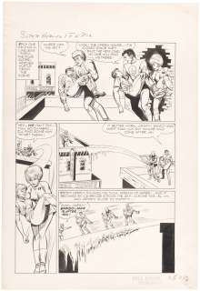 DELL COMICS - SUPER HEROES #1 ORIGINAL ART PAGE BY SAL TRAPANI. | Hake’s