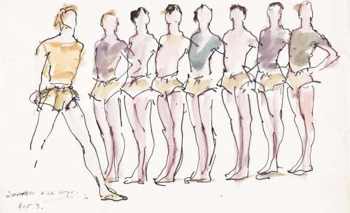 JOE EULA (1925-2004) Archive of drawings and designs for Jerome Robbins dance productions. [BALLET / DANCE / COSTUME DESIGN] | Swann Galleries