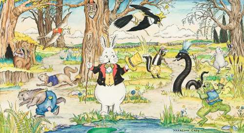 HARRISON CADY "Wild Animal Celebration ." | Swann Galleries