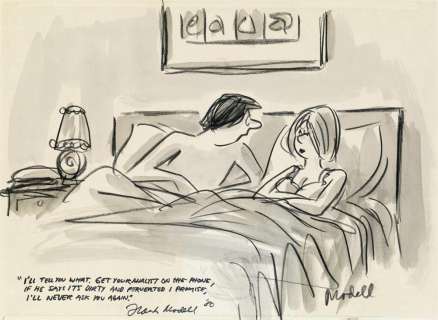 FRANK MODELL. "I’ll tell you what. Get your analyst on the phone, if he says it’s dirty and perverted I promise, I’ll never ask you | Swann Galleries