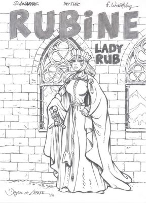 Dragan de Lazare - illustration originale Rubine - Lady Rub | Galerie des bulles