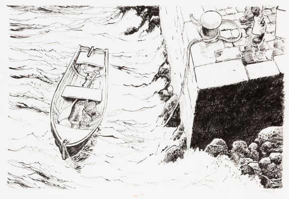 Nicolas Bidet Dit... | Nicolas Bidet dit NICOBY (Né en 1976) Coin de quai Encre... | misc / divers