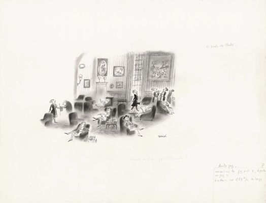 Sempe (1932-2022)... | SEMPE (1932-2022) Le livre des snobs Encre de Chine... | Tessier Sarrou