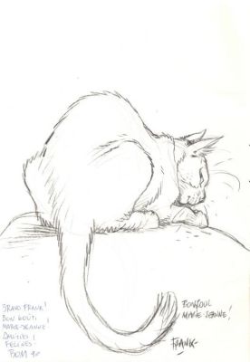 Lot 190 - Frank Pé. Dessin original dédicacé Broussaille | BDEnchères