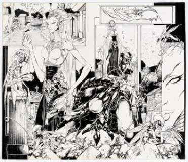 Joe Benitez, Joe Weems V, And Marco Galli | Wraithborn #2 Double Page Spread 7-8 Original Art (DC, 2005). | Heritage