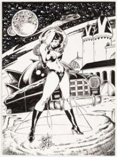 F. Newton Burcham - Space Illustration Original Art (2001). ...