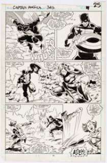 Kieron Dwyer And Al Milgrom | Captain America #343 Story Page 25 Original Art (Marvel, 1988). | Heritage