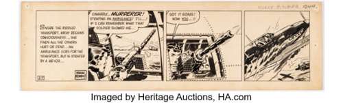 Frank Robbins | Scorchy Smith Daily Comic Strip Original Art dated 2-7-44 (Associated Press Sy... | Heritage