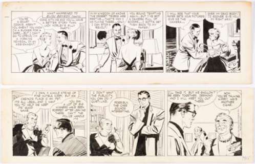 Alex Raymond | Rip Kirby Daily Comic Strips Original Art Group of 2 (King Features Syndicate, 1951-55).... (Total: 2 Original Art) | Heritage