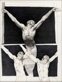 Simon Bisley - Crucifixion Illustration Original Art (undated).... | Heritage