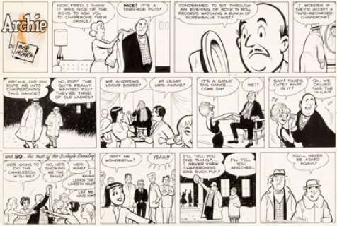 Bob Montana | Archie Sunday Comic Strip Original Art dated 2-24-63 (Archie Comics-King Features Syndicate, 1963).... | Heritage
