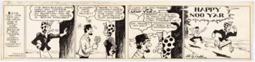 Capp, Al | Al Capp Li’l Abner Daily Comic Strip Original Art dated 1-1-35 (United Feature Syndicate, 1935). ... | Heritage