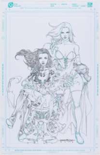 Marvel Artist - Harvey Tolibao - Phoenix and White Queen Illustration Original Art (2013)....