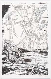 Marvel Artist - Mitch Gerads - Captain America Specialty Illustration Original Art (2012)....