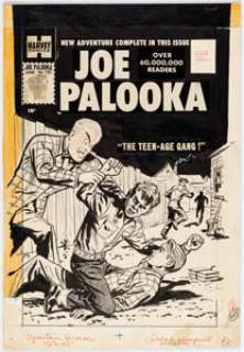 Avison, Al - Al Avison Joe Palooka #101 Cover Original Art (Harvey Comics, 1957)....